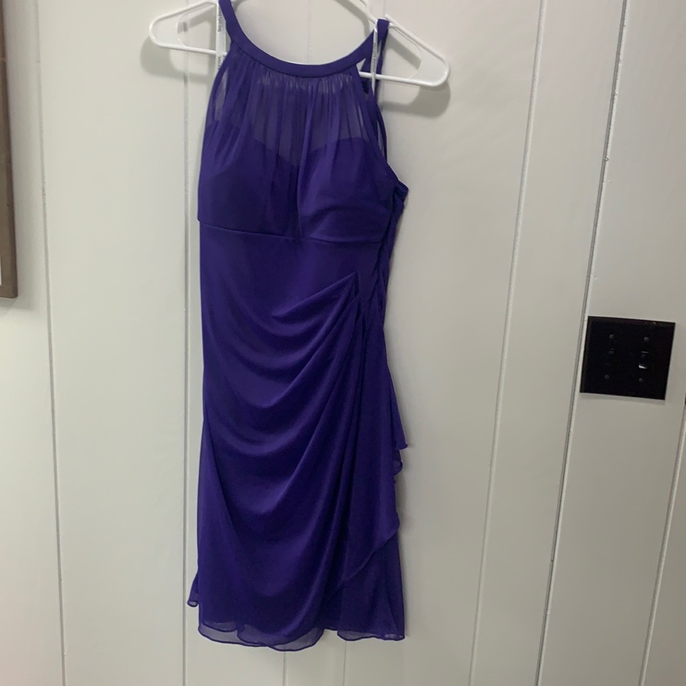 David’s bridal bridesmaid dress purple